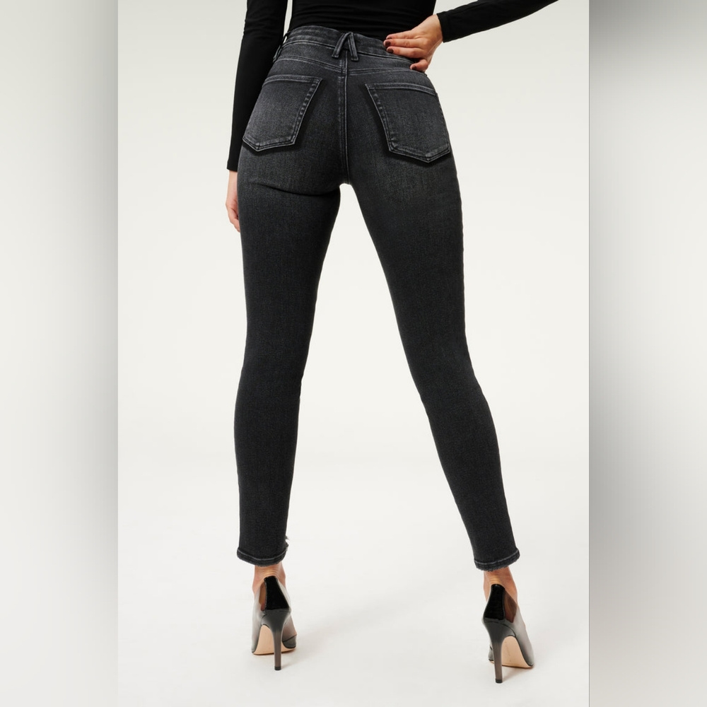 Good American Good Legs Jeans, Black, Super Stretch, Size 8/ 29" inseam, Women's